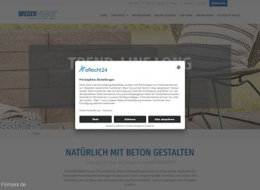 Weserwaben – Beton-Bauelemente in Naturstein-Optik