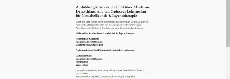 Heilpraktikerschule Caduceus-Lehrinstitut für Naturheilkunde & Psychotherapie