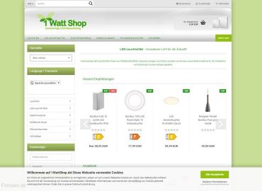 1WattShop.de – Hochwertige und innovative LED – Leuchtmittel  fuer Einzelkunden bis Gross-Unternehmen, Energieeffizienz=Nebenkostensparen.
